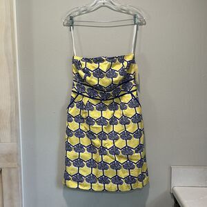 Womens Dress S Yellow Blue Pockets LA Rams Fan Vibrant Bold Empire Waist Novelty